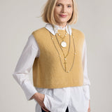 Christina Sleeveless Knit Pullover-Camel