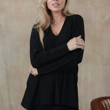 Claudia V-Neck Sweater (Black)