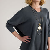 Claudia V-Neck Sweater (Dark Grey)