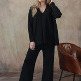 Cleo Sweater Pants (Black)