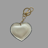 Leather Heart Charm-sm-Ecru