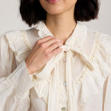 Gianna Cotton Blouse-Ecru