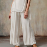 Madelyn Silk Pants (Ecru)