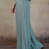 Madelyn Silk Pants (Sage)