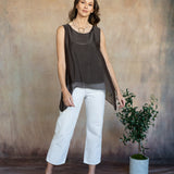 Marianna Silk Top (Espresso)