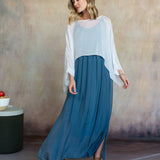 Marina Silk Dress (Aegean Blue)