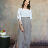 Marina Silk Dress (Taupe)