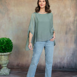 Martina Silk Top (Sage)