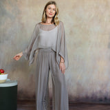 Mona Silk Topper (Taupe)