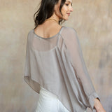Mona Silk Topper (Taupe)