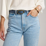 Silvia Leather Belt-French-Blue