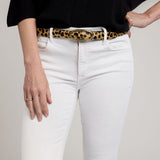 Silvia Leather Belt-(Leopard)