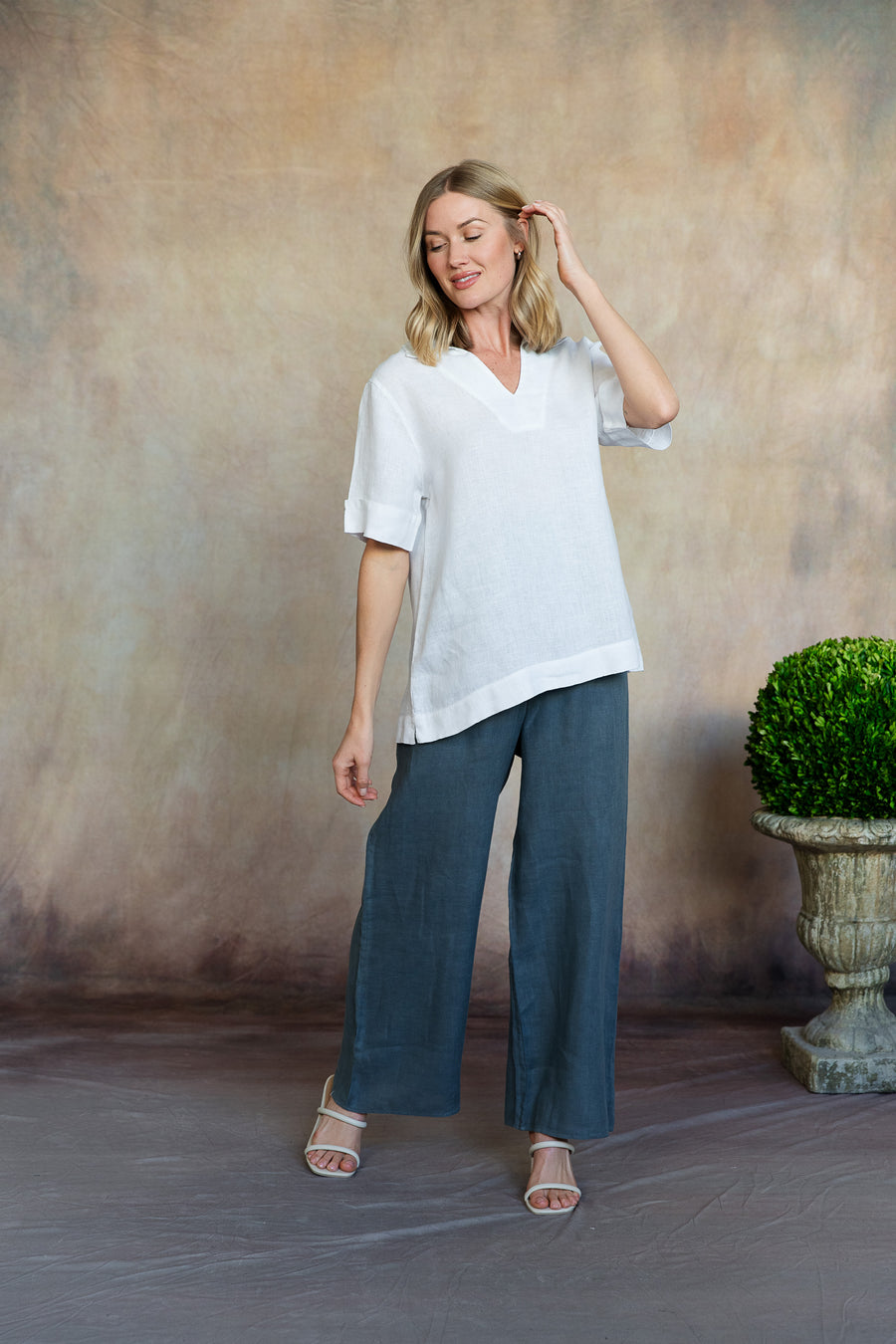 Adele Linen Top