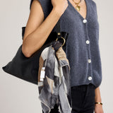 Alessia Knit Button Up Vest-French-Blue