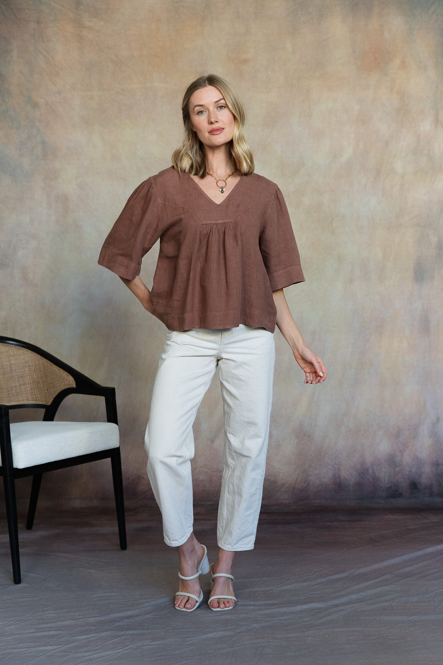 Amelie Linen Top