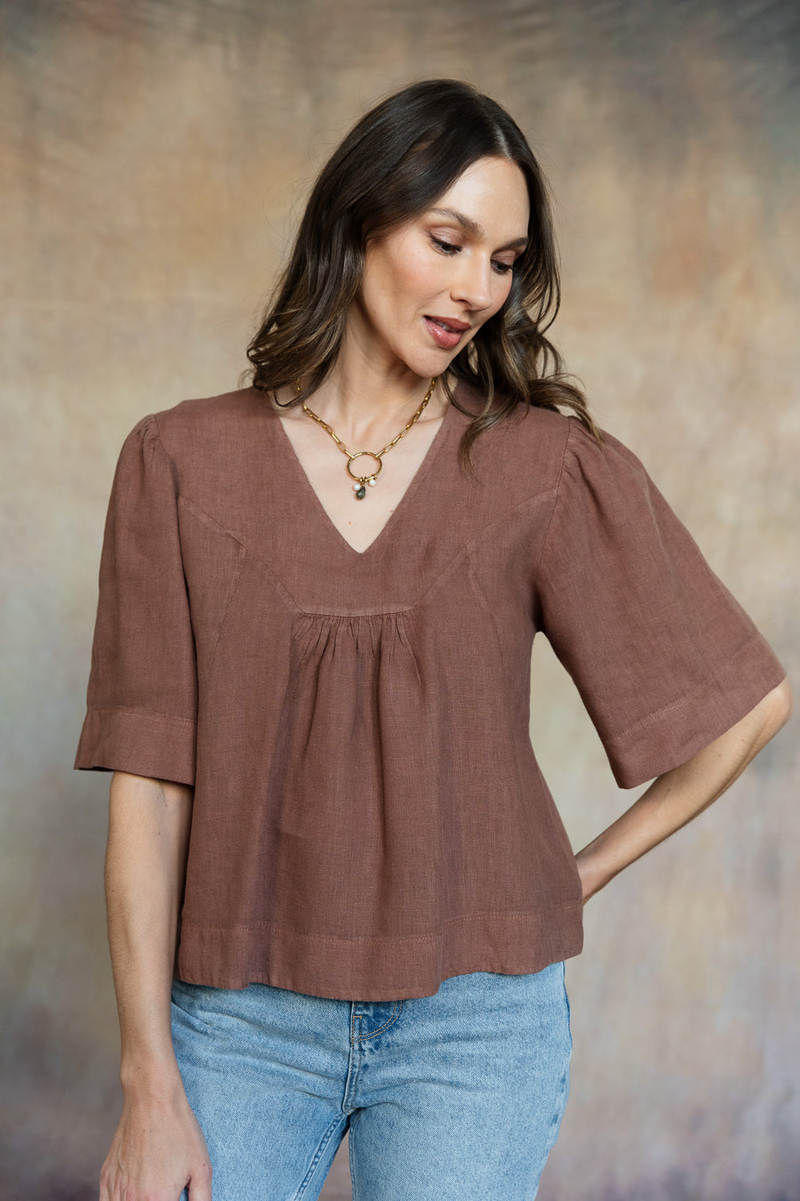 Amelie Linen Top