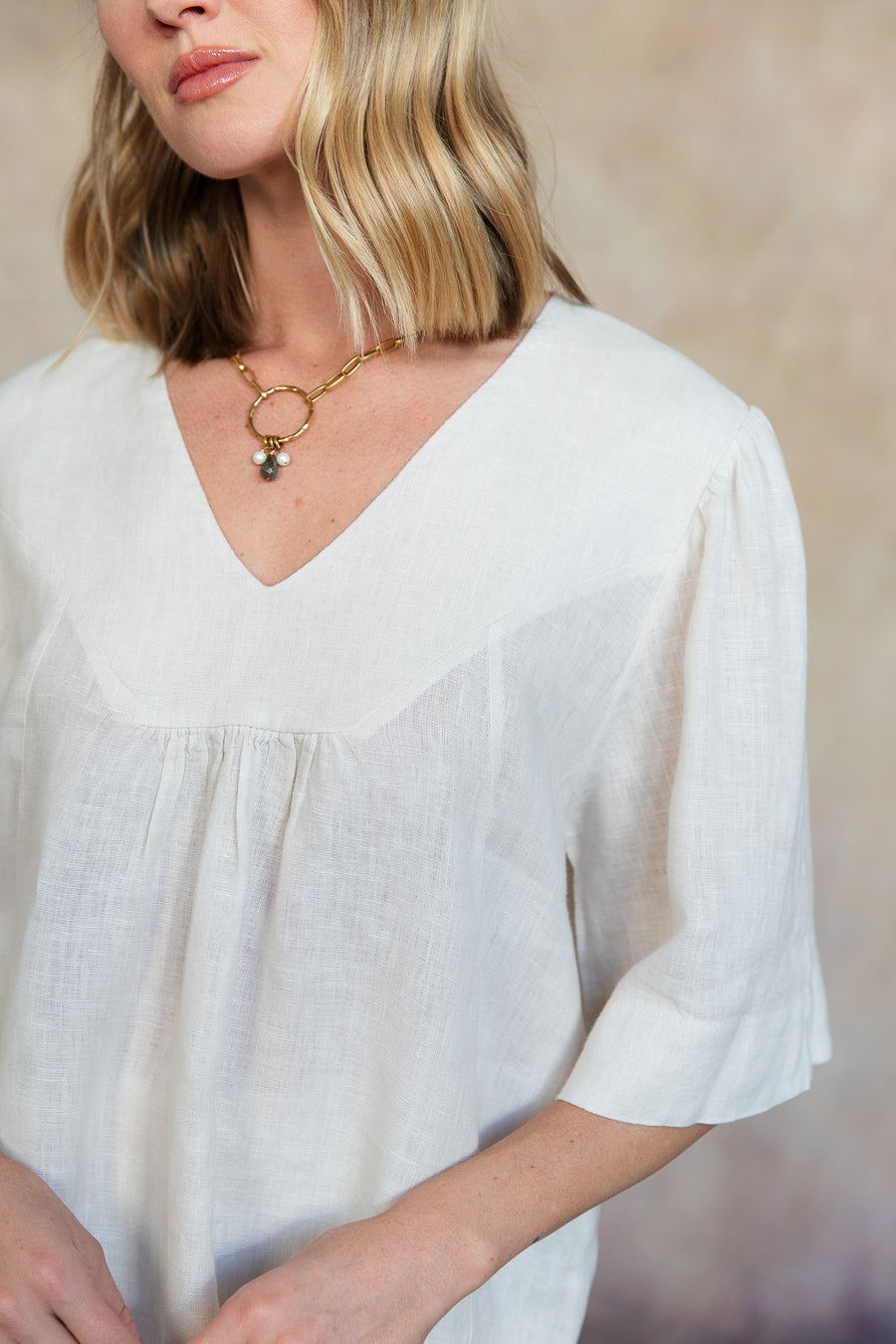 Amelie Linen Top