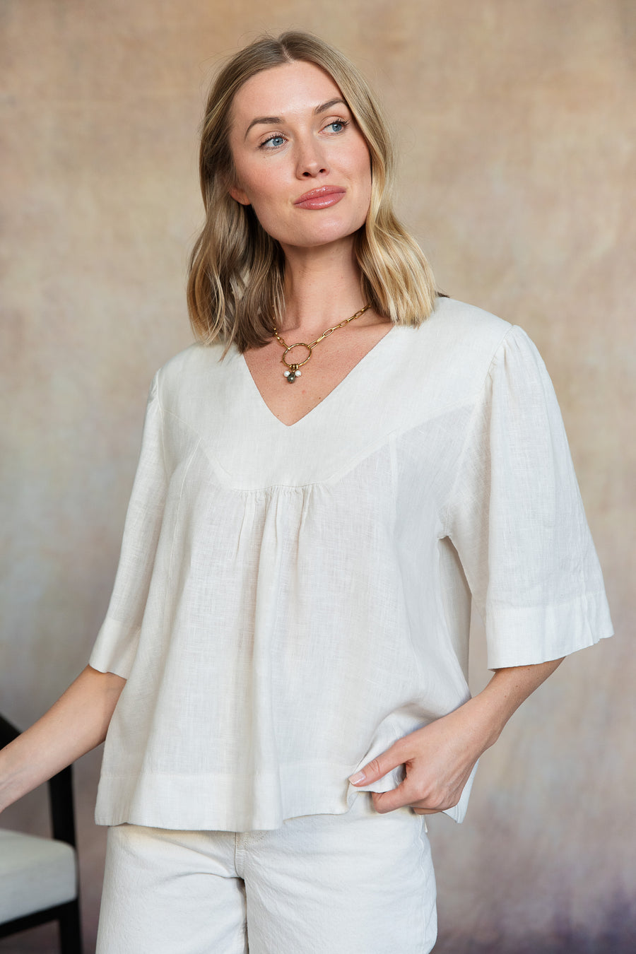 Amelie Linen Top