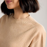 Carlotta Short Sleeve Knit Sweater-Camel