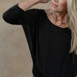 Cassandra Silk Top (Black)