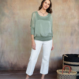 Cassandra Silk Top (Sage)