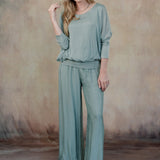 Cassandra Silk Top (Sage)