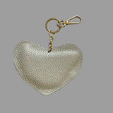 Leather Heart Charm-lg-Ecru