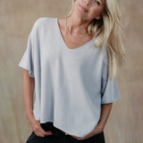 Coletta Short Sleeve Sweater (Grey)