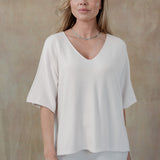 Coletta Short Sleeve Sweater (Ivory)