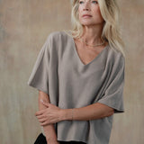 Coletta Short Sleeve Sweater (Taupe)