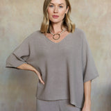 Coletta Short Sleeve Sweater (Taupe)