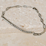 Elizabeth Pavé Tennis Paperclip Bracelet