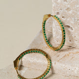 Eliza Pavé Hoop Earrings