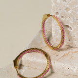 Eliza Pavé Hoop Earrings