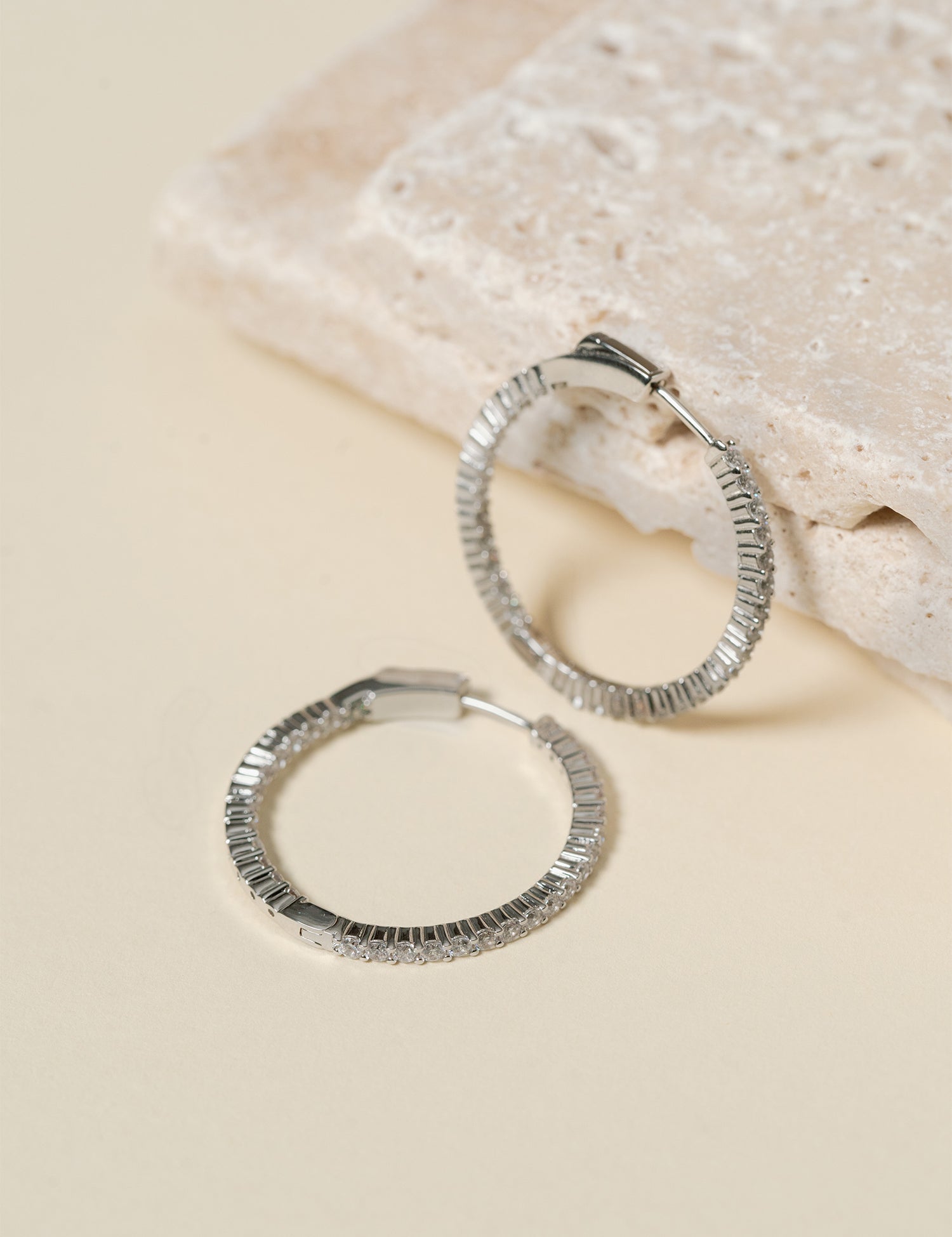 Eliza Pavé Hoop Earrings