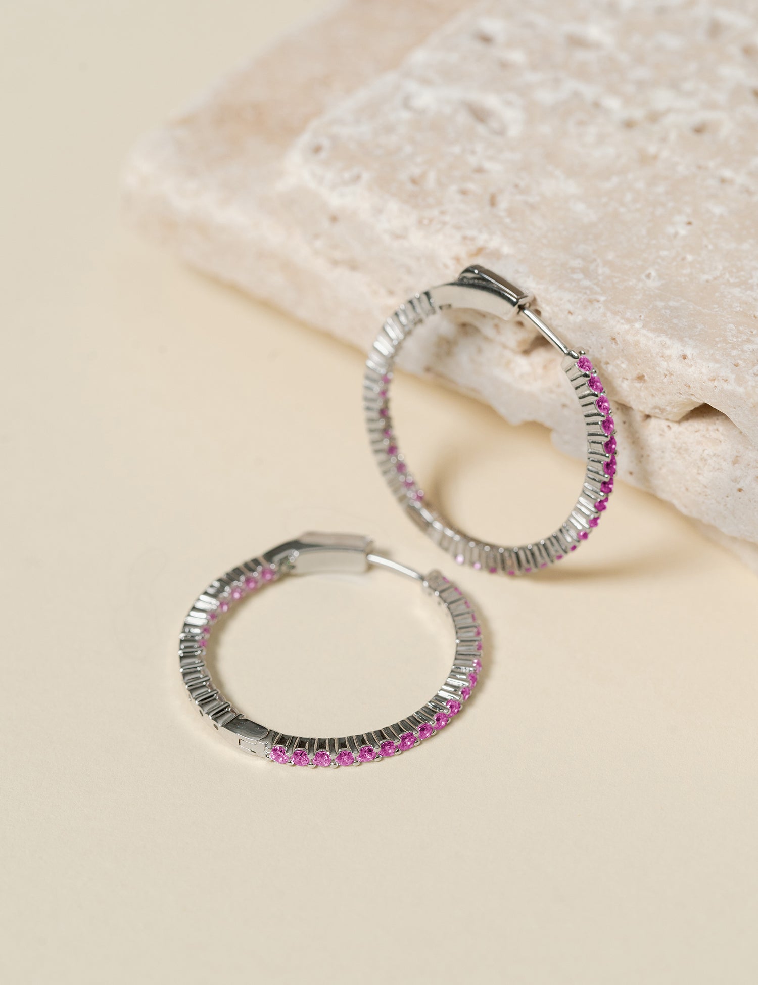 Eliza Pavé Hoop Earrings