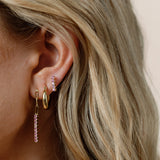 Elizabeth Pavé Paperclip Earrings