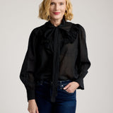 Gianna Cotton Blouse-Black