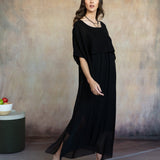 Lana Linen Topper (Black)