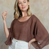 Lana Linen Topper (Washed Espresso)