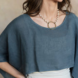 Lana Linen Topper (Washed Grey)