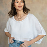 Lana Linen Topper (White)