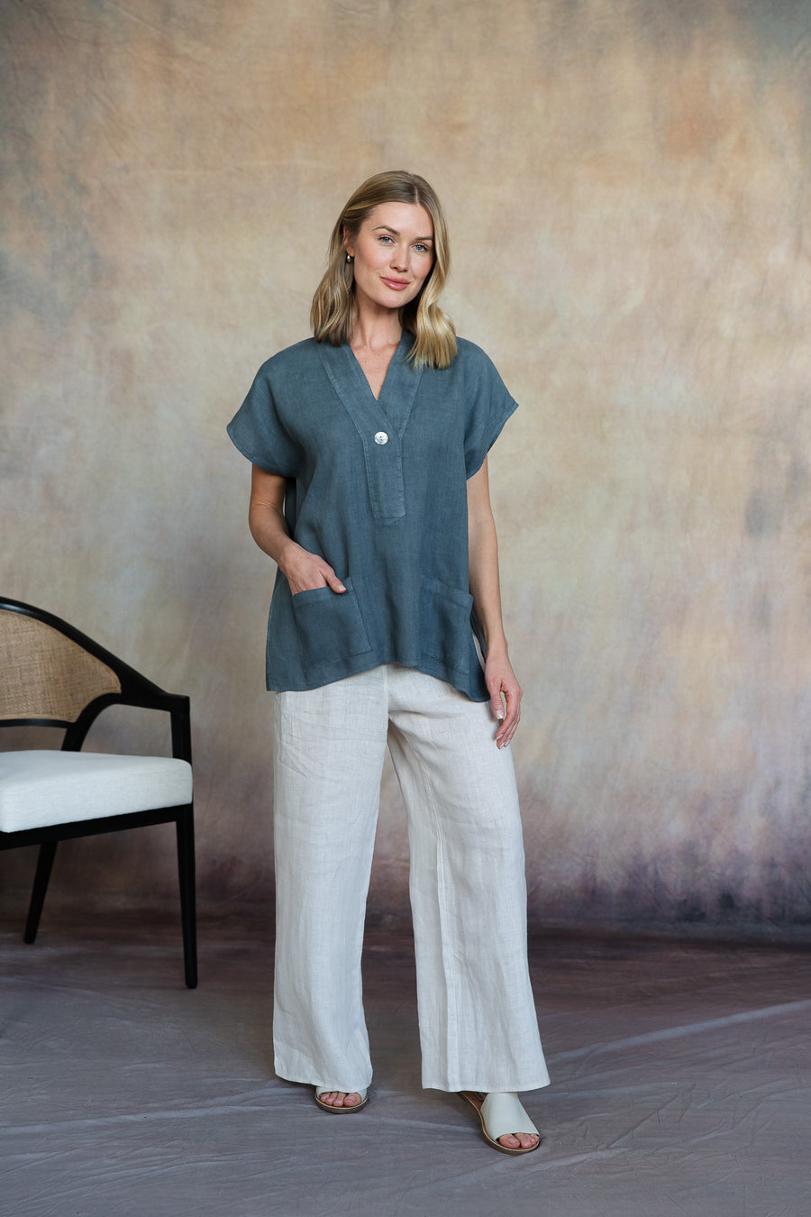 Leni Linen Top