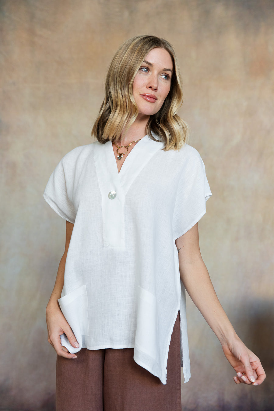 Leni Linen Top