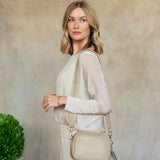 Margarite Leather Camera Bag (Taupe)