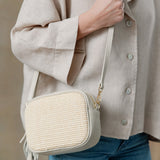 Marla Leather Raffia Camera Bag