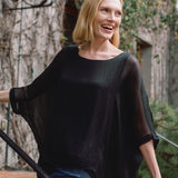 Martina Silk Top (Black)