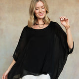 Martina Silk Top (Black)