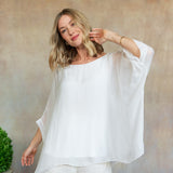 Martina Silk Top (White)