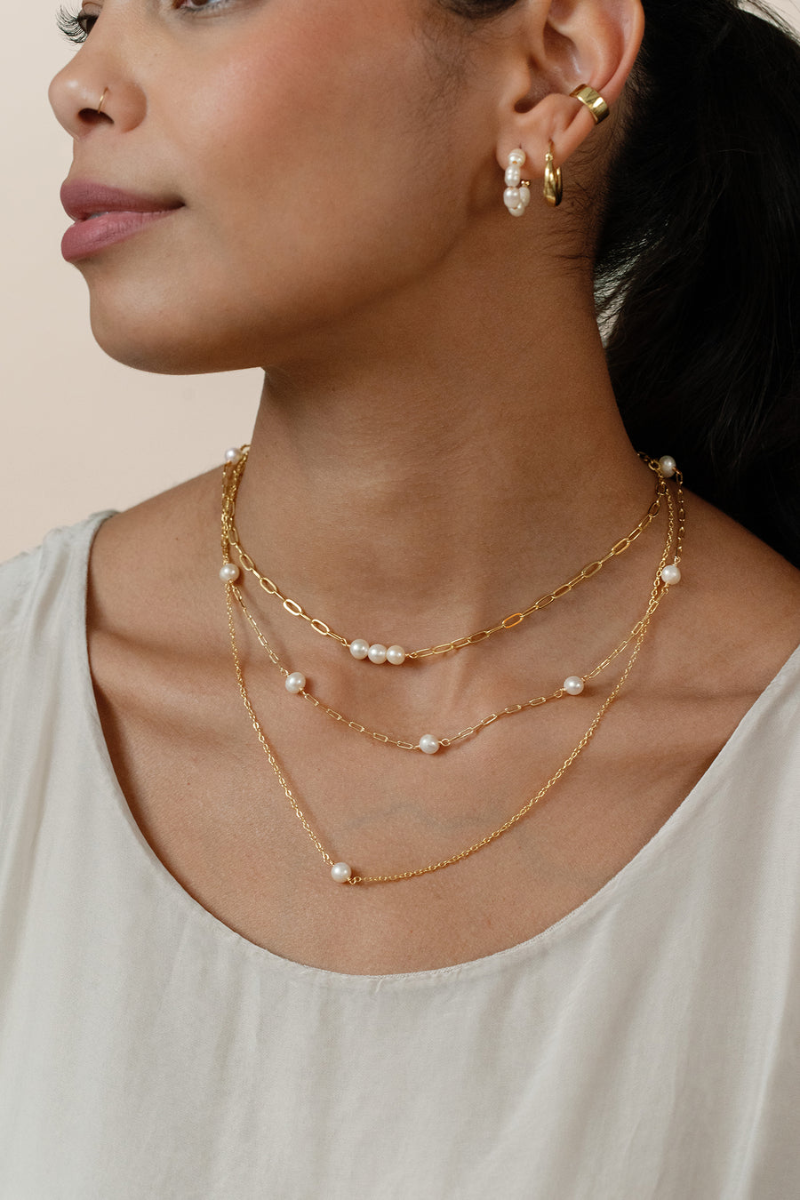 Petra Pearl Chain Necklace